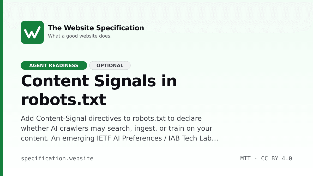 Content Signals in robots.txt