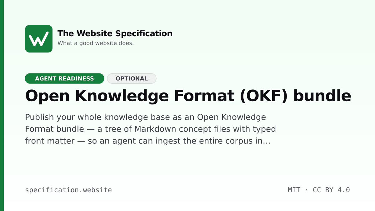 Open Knowledge Format (OKF) bundle