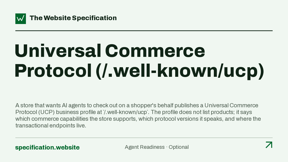 Universal Commerce Protocol (/.well-known/ucp)